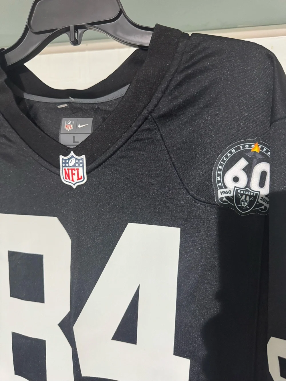 Nike Black Tim Brown Raiders #84 Football Jersey